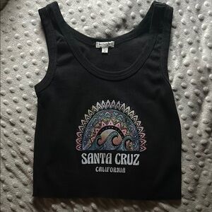 Santa Cruz Black Crop Top